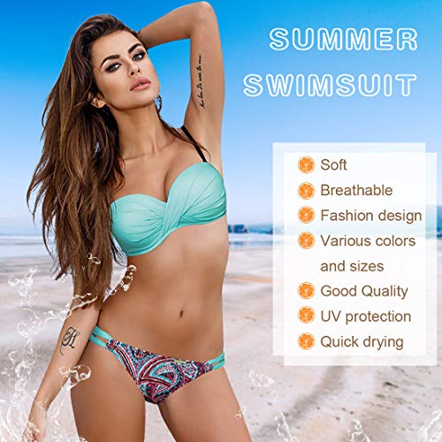 UMIPUBO Traje De Baño Bikini para Mujeres Push up Acolchadas Conjunto de Bikini Dos Piezas Bañador Ropa de Playa Tops y Braguitas