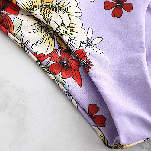 UMIPUBO Traje de Baño Mujer Bikini Bandeau Bañadores Palabra de Honor con Estampado Tropical Conjunto de Tankini 2 PCS Ropa de Baño