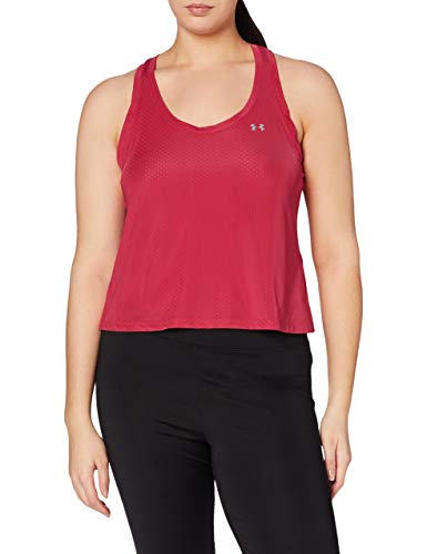 Under Armour Armour Sport Mesh Swing Tank, Tanque Mujer, Rosa (Impulse Pink/Metallic Silver 671), S