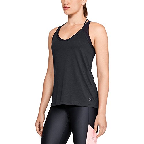 Under Armour - Camiseta de tirantes para mujer, Mujer, 1325580-001, Black/Tonal, Small
