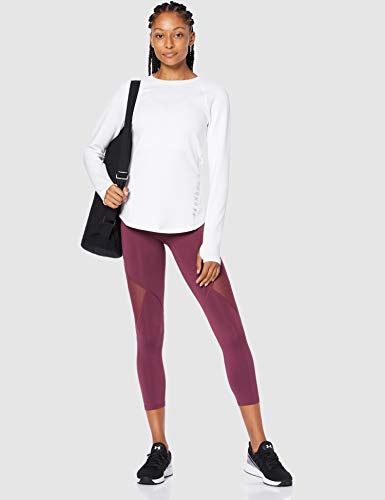 Under Armour Coldgear Armour LS Camisa de Manga Larga, Mujer, Blanco, MD