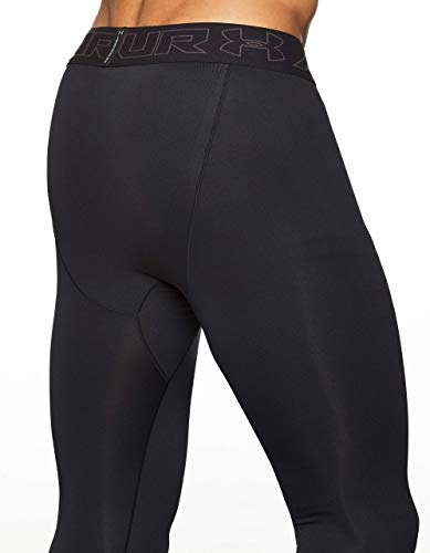 Under Armour Coldgear Leggings, Hombre, Negro (Black/Charcoal), M
