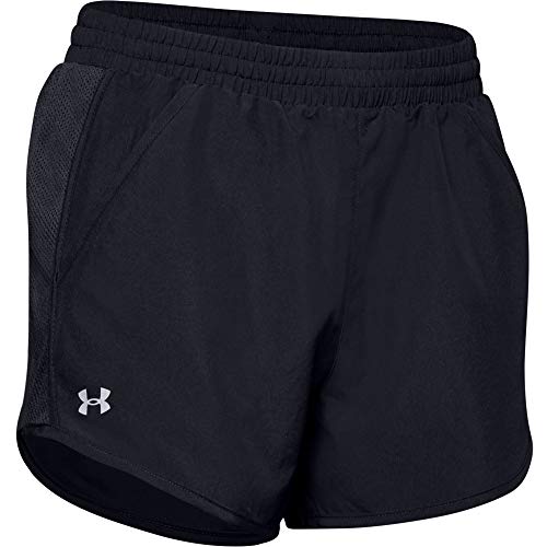 Under Armour Fly by Short Pantalón Corto, Mujer, (Black/Black/Reflective (002), L