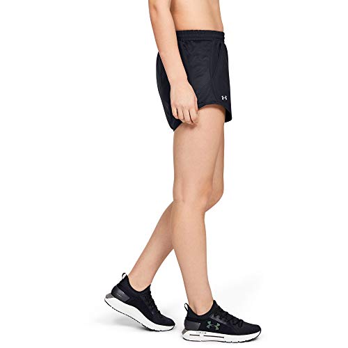 Under Armour Fly by Short Pantalón Corto, Mujer, (Black/Black/Reflective (002), L