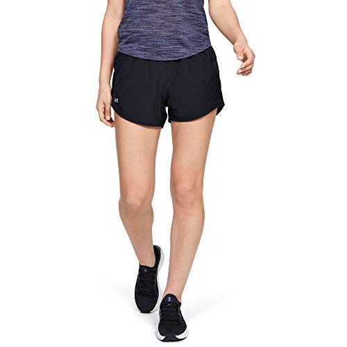 Under Armour Fly by Short Pantalón Corto, Mujer, (Black/Black/Reflective (002), L
