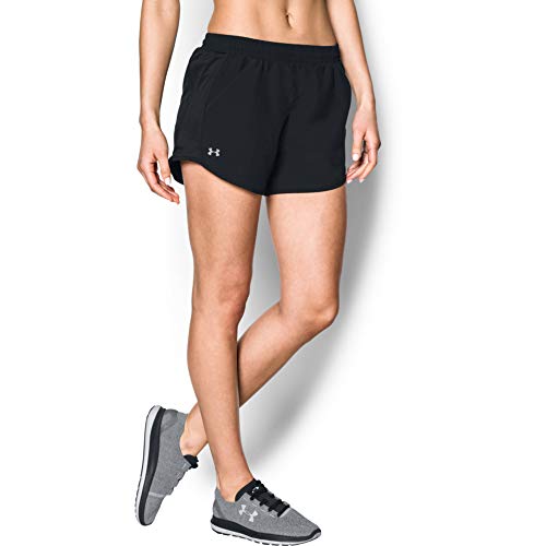 Under Armour Fly by Short Pantalón Corto, Mujer, (Black/Black/Reflective (002), L