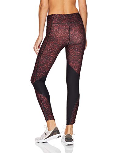 Under Armour Fly Fast - Mallas Ajustadas para Mujer, Mujer, Leggin, 1320323-008, Negro/After Burn/Reflective, S