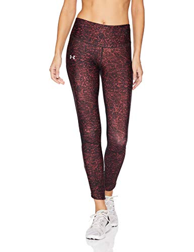 Under Armour Fly Fast - Mallas Ajustadas para Mujer, Mujer, Leggin, 1320323-008, Negro/After Burn/Reflective, S