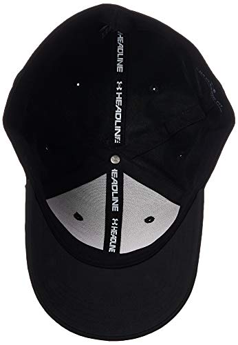 Under Armour Men's Golf Headline Cap 3.0, gorra con visera clásica, gorra para hombre hombre, Negro (Black/White (001)), M/L