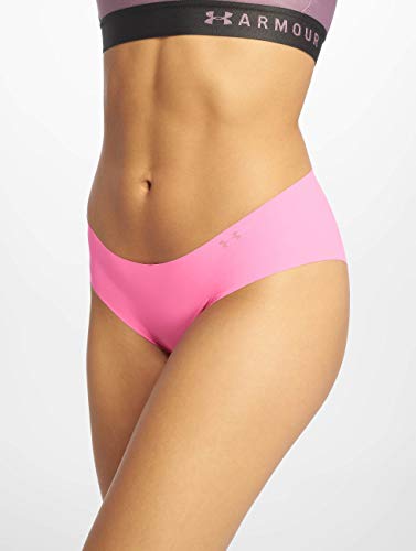 Under Armour Pure Stretch Hipster 3-Pack Printed Ropa Interior, Mujer, Morado (Purple Ace/Mojo Pink/Mod Gray 543), XS
