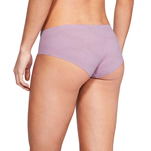 Under Armour Pure Stretch Hipster 3-Pack Printed Ropa Interior, Mujer, Morado (Purple Ace/Mojo Pink/Mod Gray 543), XS
