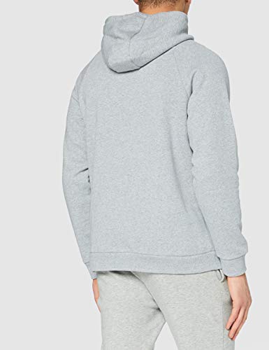 Under Armour Rival Fleece Box Logo Hoodie, Sudadera Hombre, Gris (Steel Light Heather/Black (035)), L