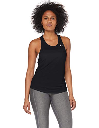 Under Armour Streaker 2.0 Racer Tanque, Mujer, Negro (Black/Black/Reflective (001), S
