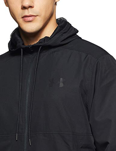 Under Armour Sudadera con Capucha para Hombre Estilo Deportivo Tejido FZ, Hombre, Sudadera cálida, 1320124-001, Negro, L