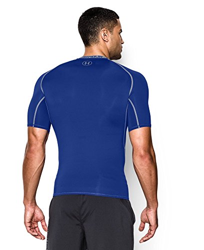 Under Armour UA Heatgear Short Sleeve Camiseta, Hombre, Azul (Royal/Steel (400), L