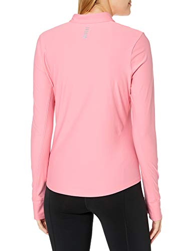 Under Armour UA Qualifier ½ Zip Jersey Manga Larga, Rosa, L para Mujer