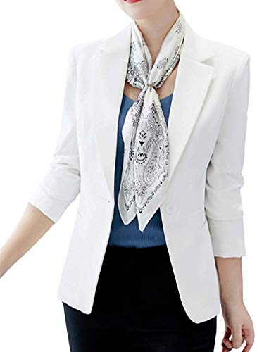 ORANDESIGNE Blazer Mujer Chaqueta de Traje Slim Fit Elegante Casual Oficina Negocios Outwear Solapa Manga Larga Chaqueta de Traje para Mujer