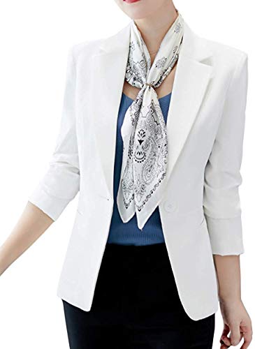 Uni-Wert Blazer Mujer Chaqueta de Traje Slim Fit Elegante Casual Oficina Negocios Outwear Solapa Manga Larga Chaqueta de Traje para Mujer