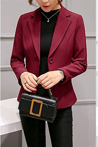 Uni-Wert Blazer Mujer Chaqueta de Traje Slim Fit Elegante Casual Oficina Negocios Outwear Solapa Manga Larga Chaqueta de Traje para Mujer