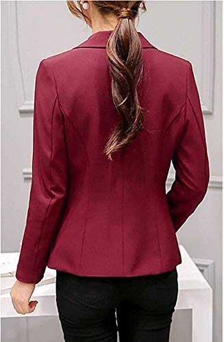 Uni-Wert Blazer Mujer Chaqueta de Traje Slim Fit Elegante Casual Oficina Negocios Outwear Solapa Manga Larga Chaqueta de Traje para Mujer