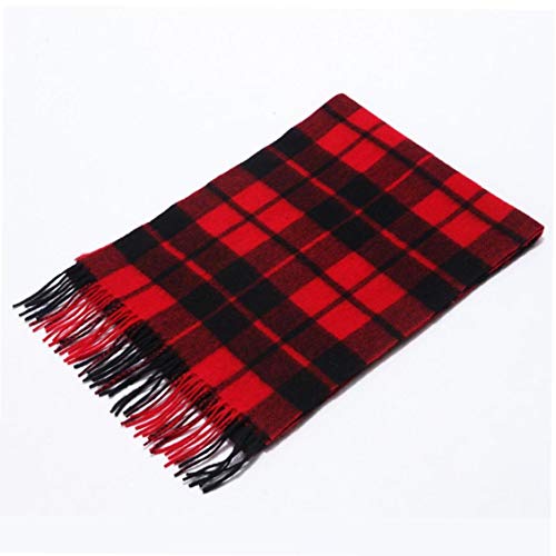 Unicoco Invierno De Las Mujeres De La Tela Escocesa Bufanda De La Cachemira Sensación Caliente De La Bufanda De Invierno Rejilla Flexible Silenciador Buffalo Bufanda Roja Y Negro Azulejos.