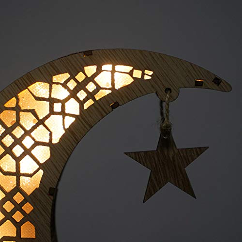 UNWSTYU Lámpara de luna impresa en 3D Methun Luna Luz de Noche para Niños Regalo para Mujeres Árabes Musulmanas Luz Artesanía Decoraciones