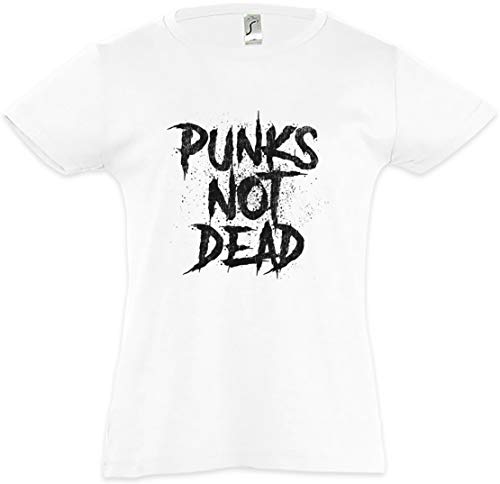 Urban Backwoods Punks Not Dead I Camiseta para Niñas Chicas niños T-Shirt Blanco Talla 4 Años