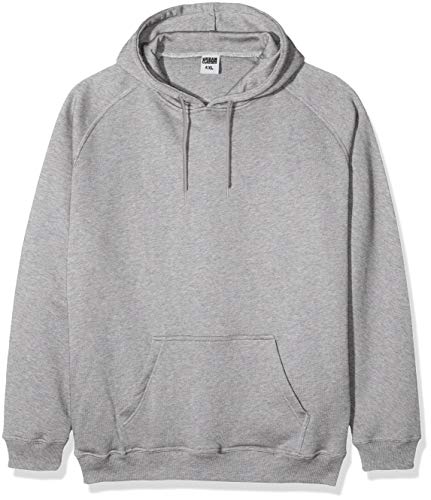 Urban Classics Blank Hoody Sudadera con Capucha, Gris, XXXXL para Hombre