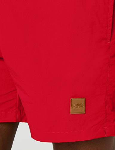Urban Classics Block Swim Shorts Bañador, Multicolor (Negro/Rojo), X-Large para Hombre