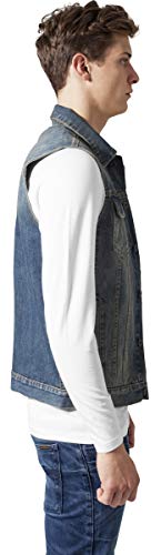 Urban Classics Denim Vest Chaleco, Azul (Lightblue 344), X-Large para Hombre