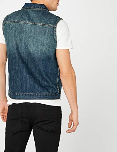 Urban Classics Denim Vest Chaleco, Azul (Lightblue 344), X-Large para Hombre