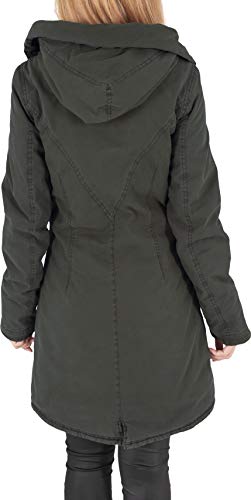 Urban Classics Jacke Garment Washed Long Parka Chaqueta, Verde (Olive), Medium (Talla del Fabricante: Medium) para Mujer