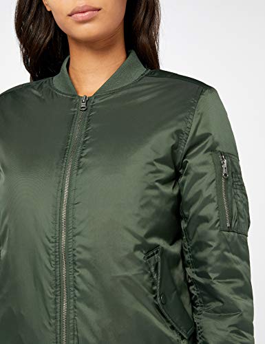 Urban Classics Ladies Basic Bomber Jacket Chaqueta, Verde - Verde (Oliva 176), 40 (tamaño del Fabricante: L) para Mujer