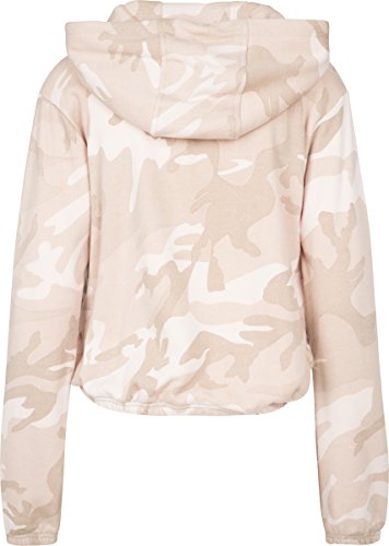 Urban Classics Ladies Camo Cropped Hoody-Sudadera con capucha Mujer Mehrfarbig (Rose camo 01218) Small