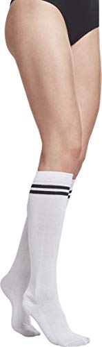 Urban Classics Ladies College Socks Calcetines, Multicolor (wht/blk 224), 37-38 (Talla del fabricante: 36-39) para Mujer