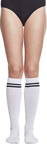 Urban Classics Ladies College Socks Calcetines, Multicolor (wht/blk 224), 37-38 (Talla del fabricante: 36-39) para Mujer