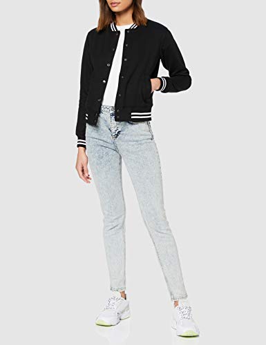 Urban Classics Ladies College Sweat Jacket chaqueta de chándal, Negro (blk/blk), 3XL para Mujer
