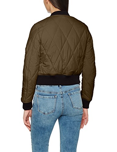 Urban Classics Ladies Diamond Quilt Short Bomber Chaqueta, Multicolor (Darkolive/Black 795), XS para Mujer