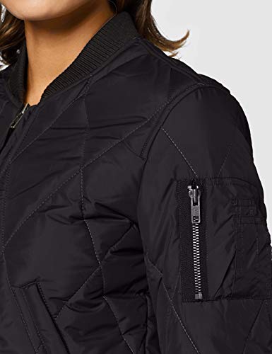 Urban Classics Ladies Diamond Quilt Short Bomber Chaqueta, Negro (Blk/Blk 17), XS para Mujer