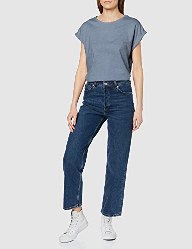 Urban Classics Ladies Extended Shoulder tee Camiseta, Azul Vintage, XXL para Mujer
