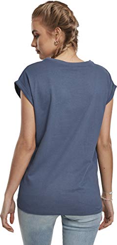 Urban Classics Ladies Extended Shoulder tee Camiseta, Azul Vintage, XXL para Mujer