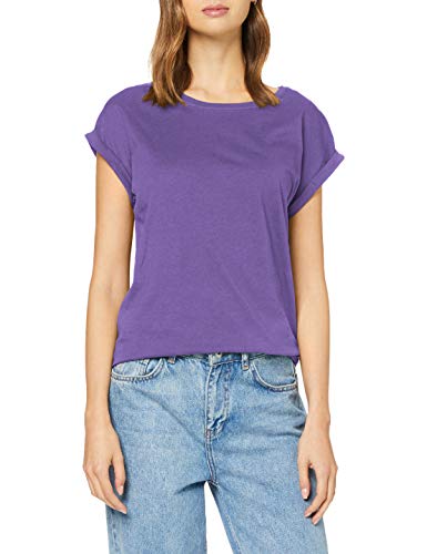 Urban Classics Ladies Extended Shoulder tee Camiseta, Morado (Ultraviolet 01459), L para Mujer