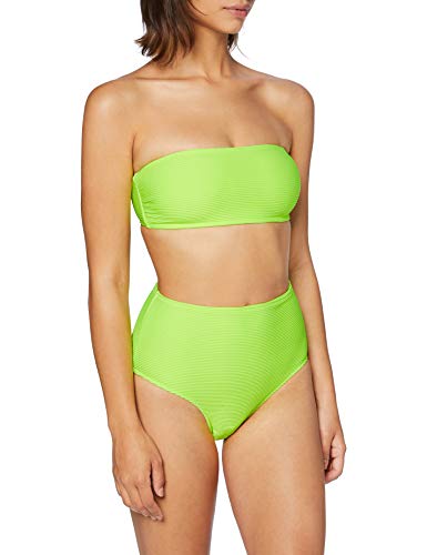 Urban Classics Ladies High Waist Bandeau Bikini Juego, Electriclime, S para Mujer
