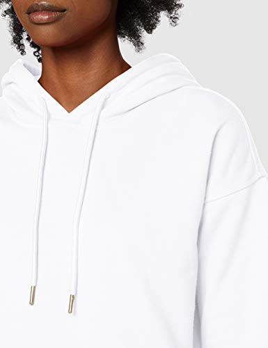 Urban Classics Ladies Hoody Sudadera con Capucha, Blanco (White), L para Mujer