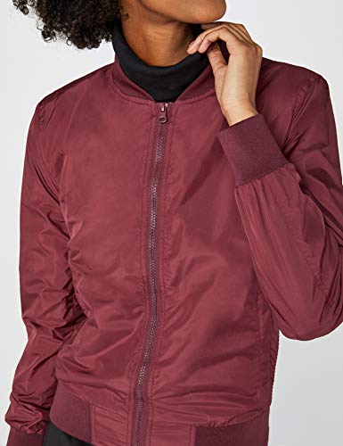 Urban Classics Ladies Light Bomber Jacket - Chaqueta Mujer, color Rojo (burgundy 606), talla 40 (Talla del fabricante: L)