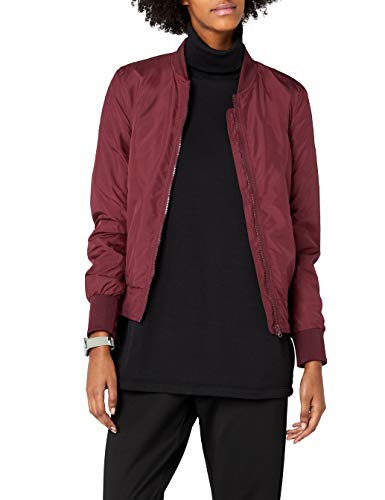 Urban Classics Ladies Light Bomber Jacket - Chaqueta Mujer, color Rojo (burgundy 606), talla 40 (Talla del fabricante: L)