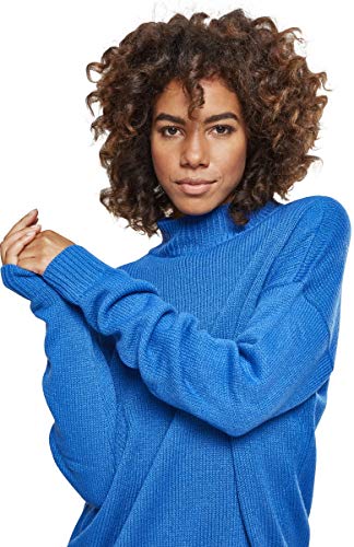 Urban Classics Ladies Oversize Turtleneck Sweater Sudadera, Azul (Brightblue 01434), Small para Mujer