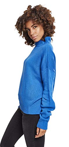 Urban Classics Ladies Oversize Turtleneck Sweater Sudadera, Azul (Brightblue 01434), Small para Mujer