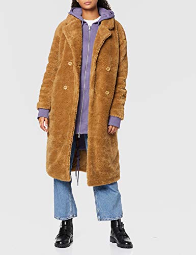 Urban Classics Ladies Oversized Teddy Coat Abrigo, Marrón (Loam 02268), Medium para Mujer