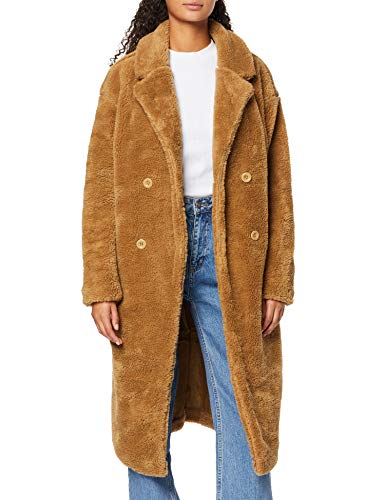 Urban Classics Ladies Oversized Teddy Coat Abrigo, Marrón (Loam 02268), Medium para Mujer